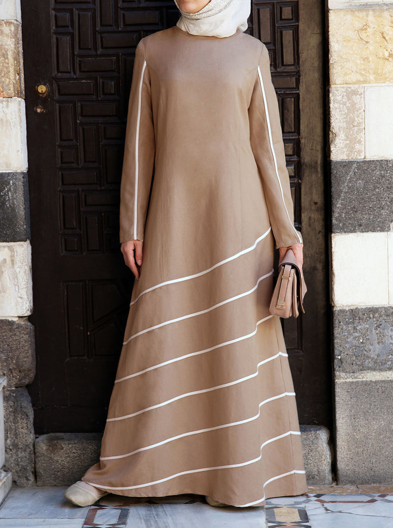 Bias Trim Maxi Dress