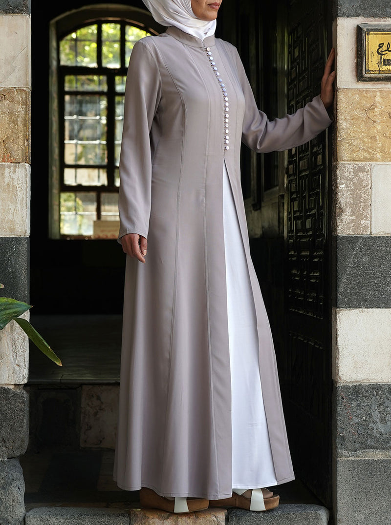 Contrast Godet Panel Abaya