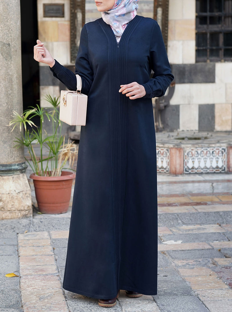 Abaya with Pintucks