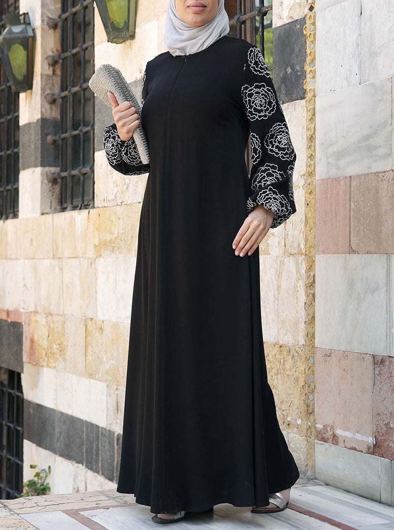 Embroidered Sleeves Abaya