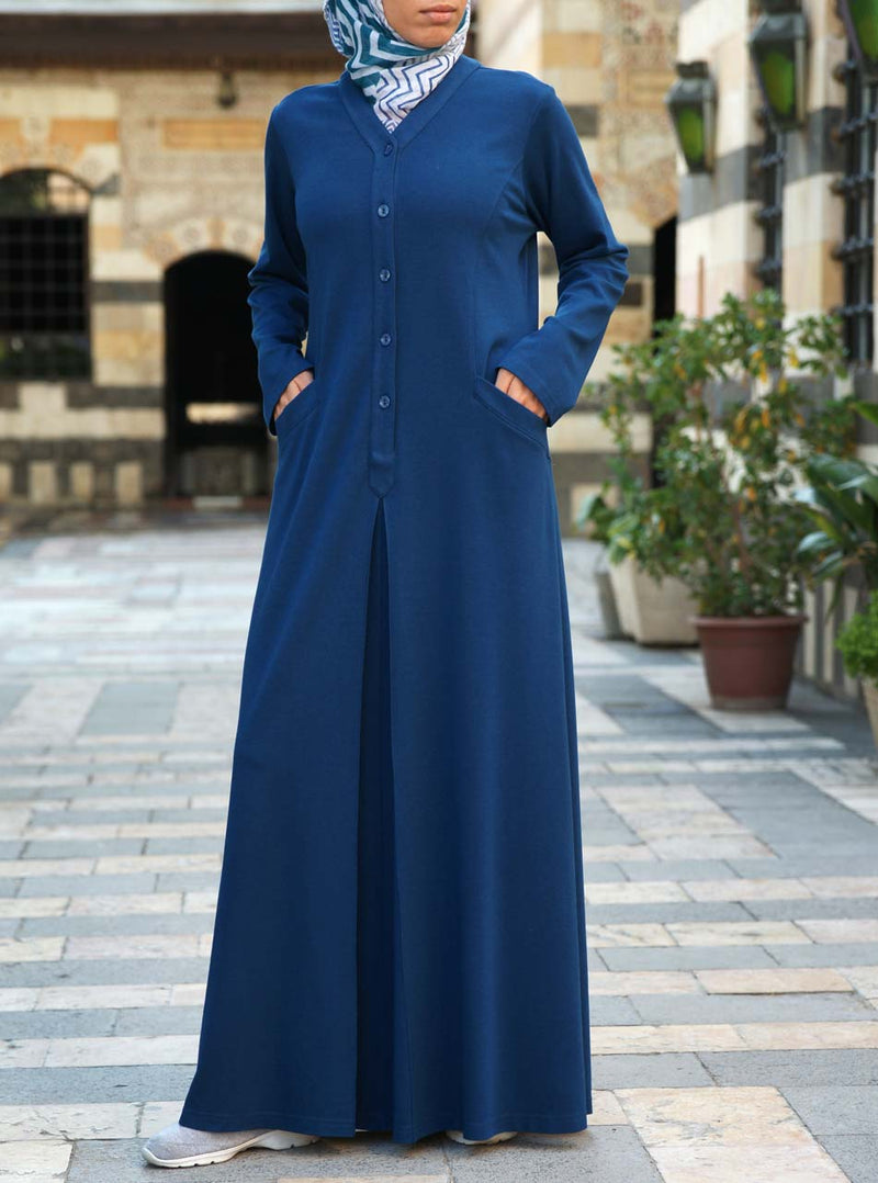 Pocketed Jersey Maxi Dress