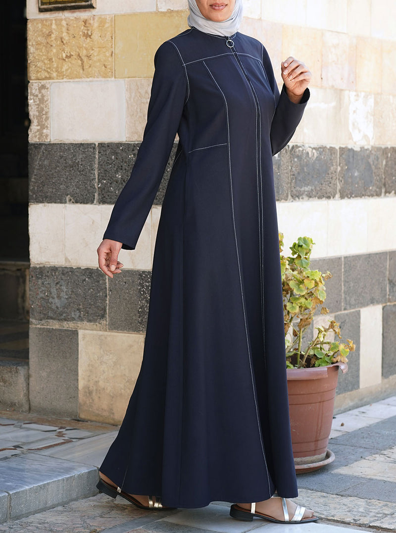 Contrast Edge Stitched Maxi Dress