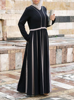Contrast Multi-Gore Abaya