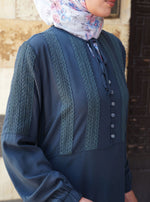 Lace Trim Bodice Abaya