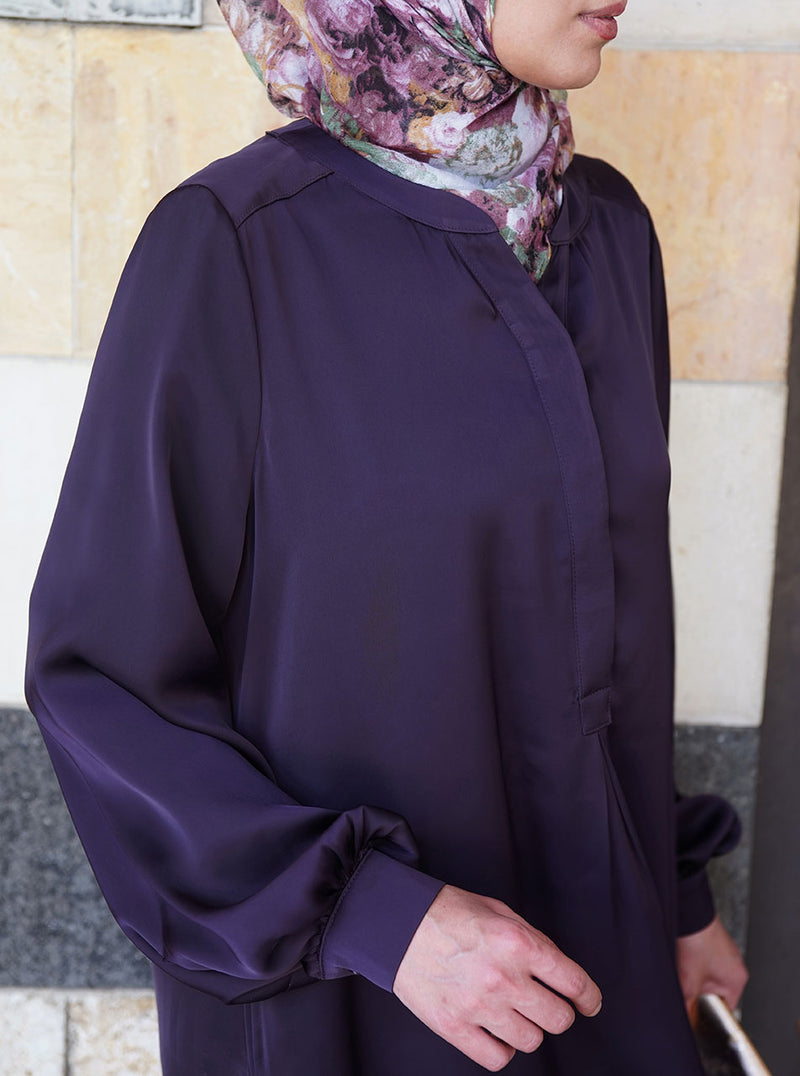 Loose Satin Touch Abaya