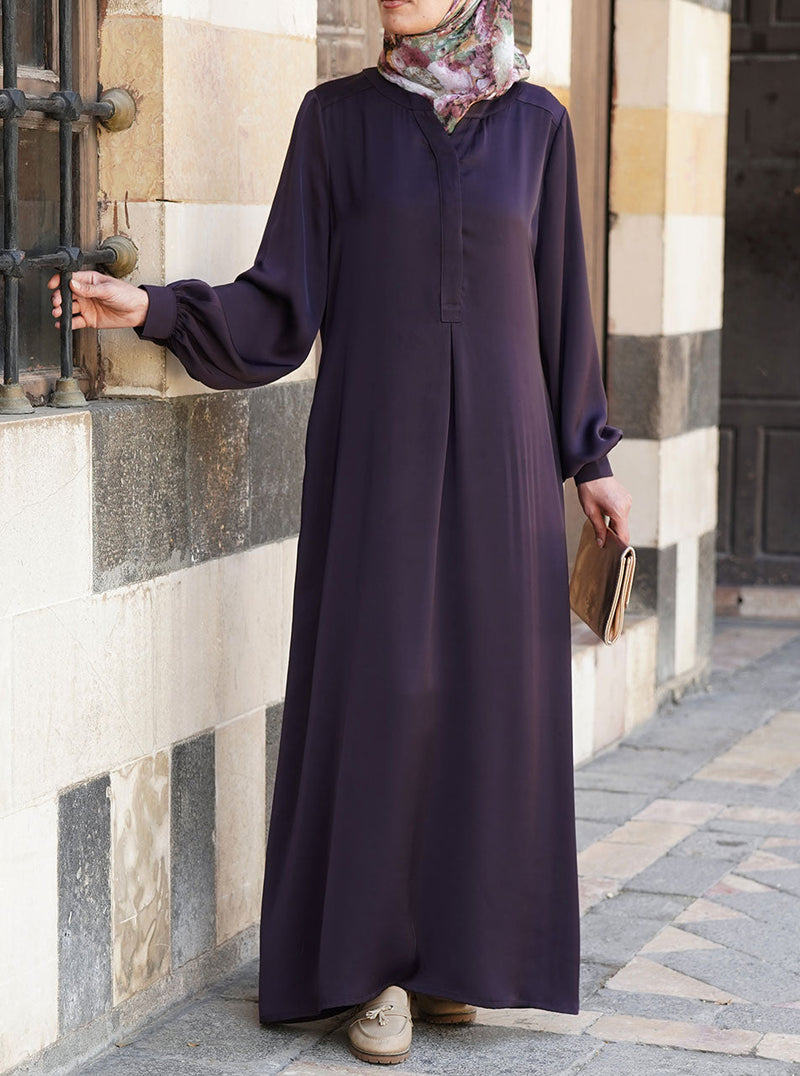 Loose Satin Touch Abaya