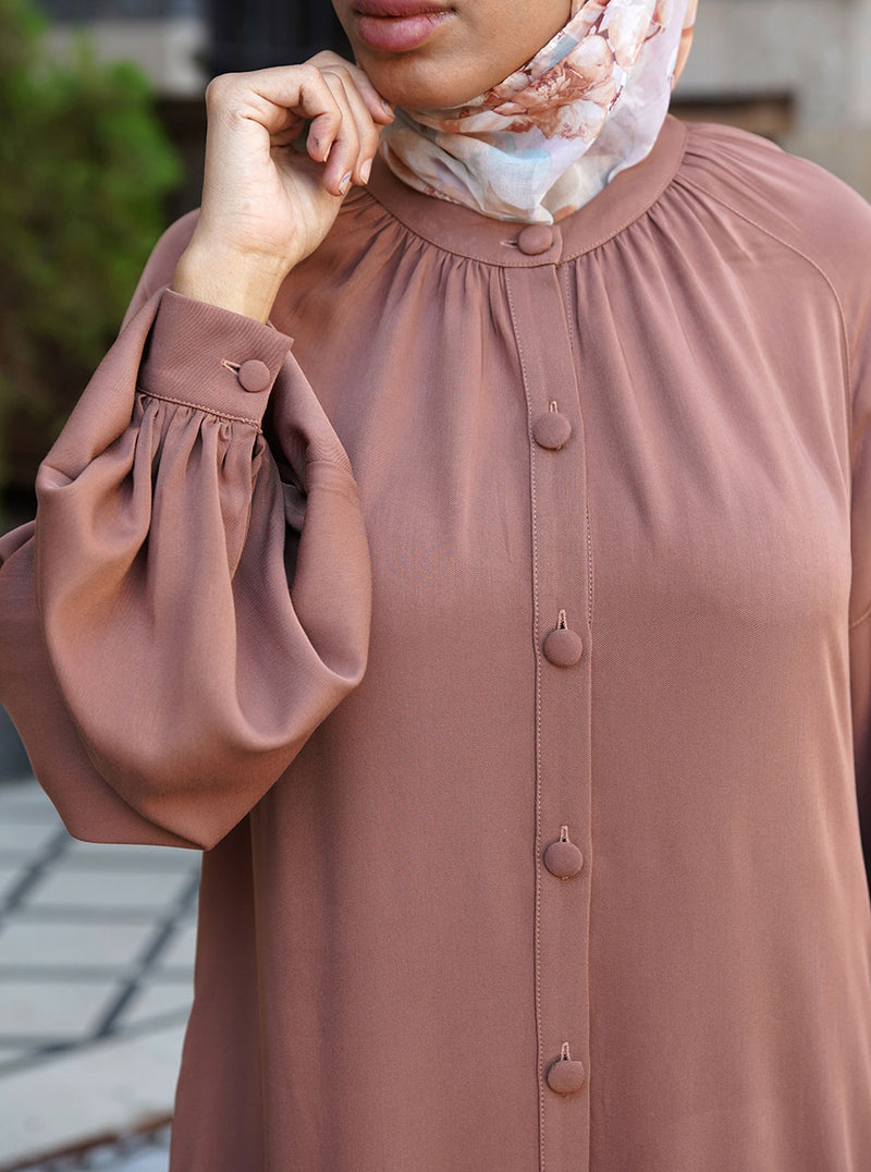 Rayon Twill Shirtdress