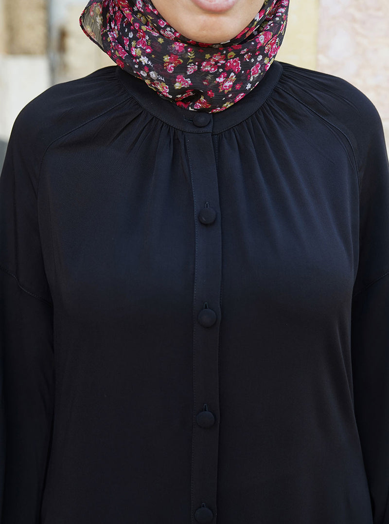 Rayon Twill Shirtdress