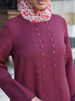 Double Buttoned Open Maxi Dress