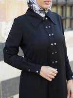 Paired Snap Button Maxi Dress