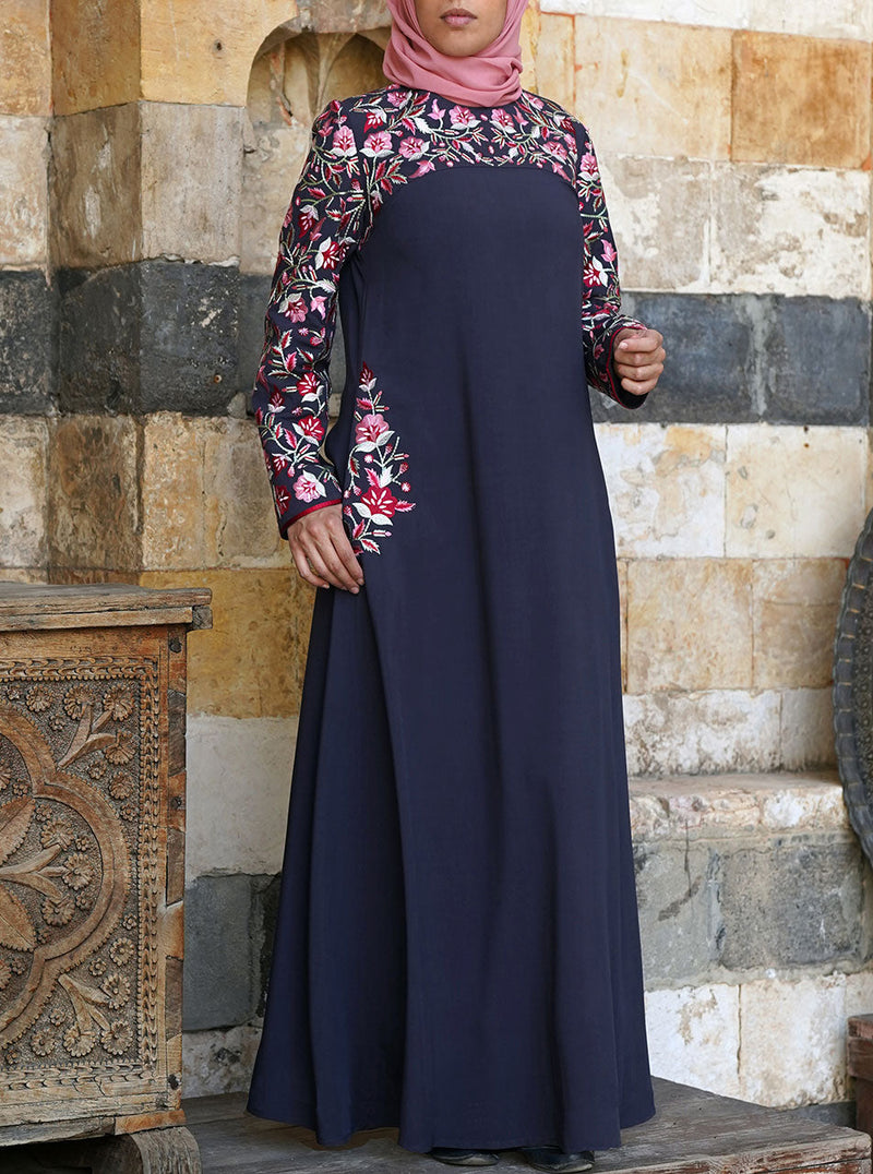 Rufaida Embroidered Abaya Gown