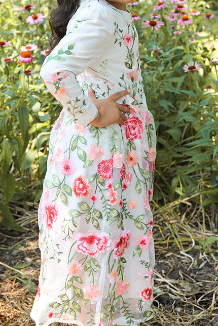 Mini Marseille Embroidered Maxi Gown