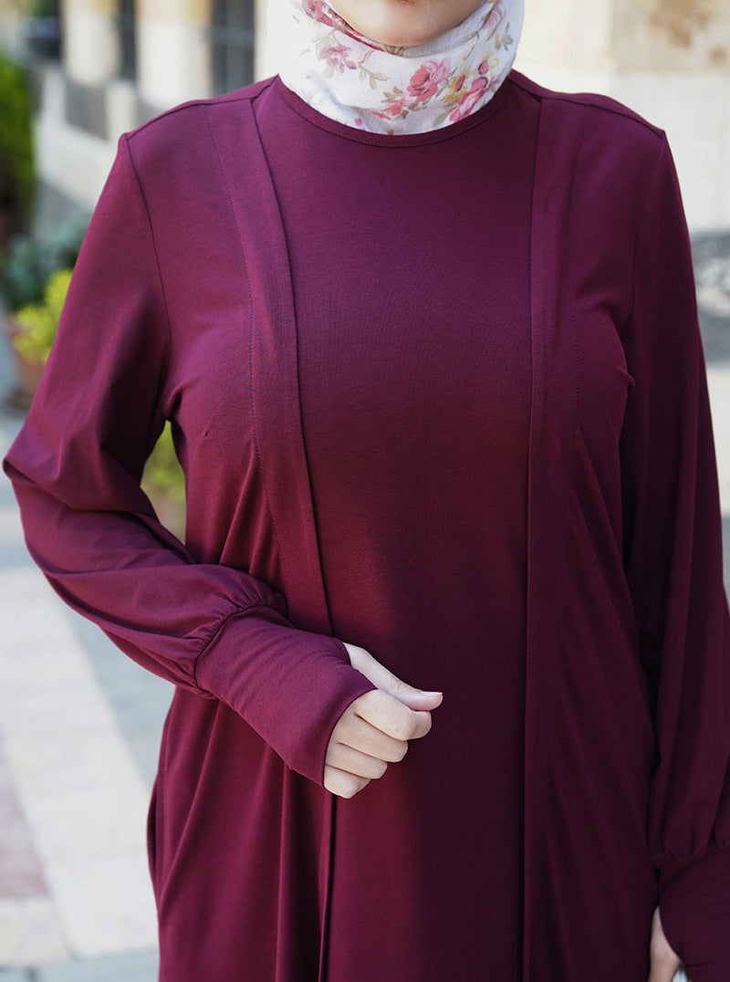 Faux 2-Layer Abaya