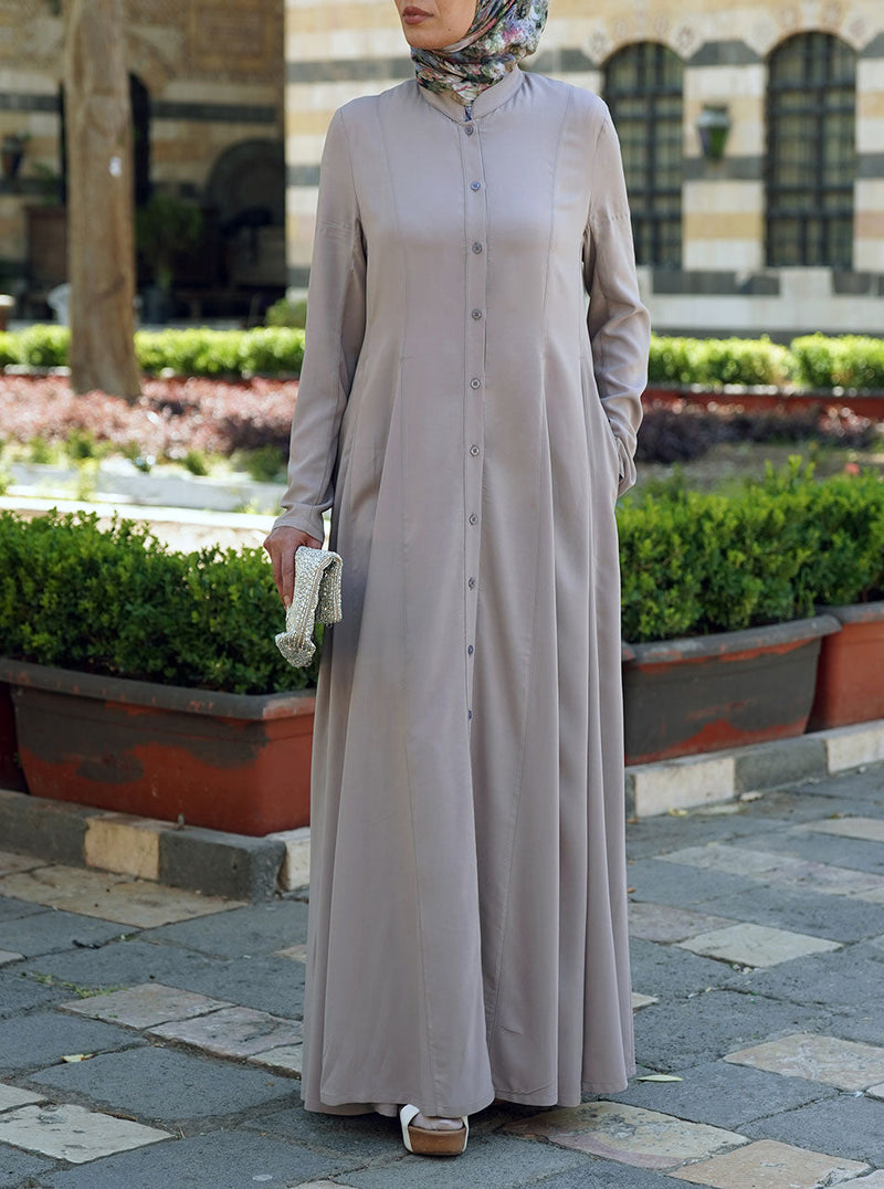 Shirt Dress with Godets