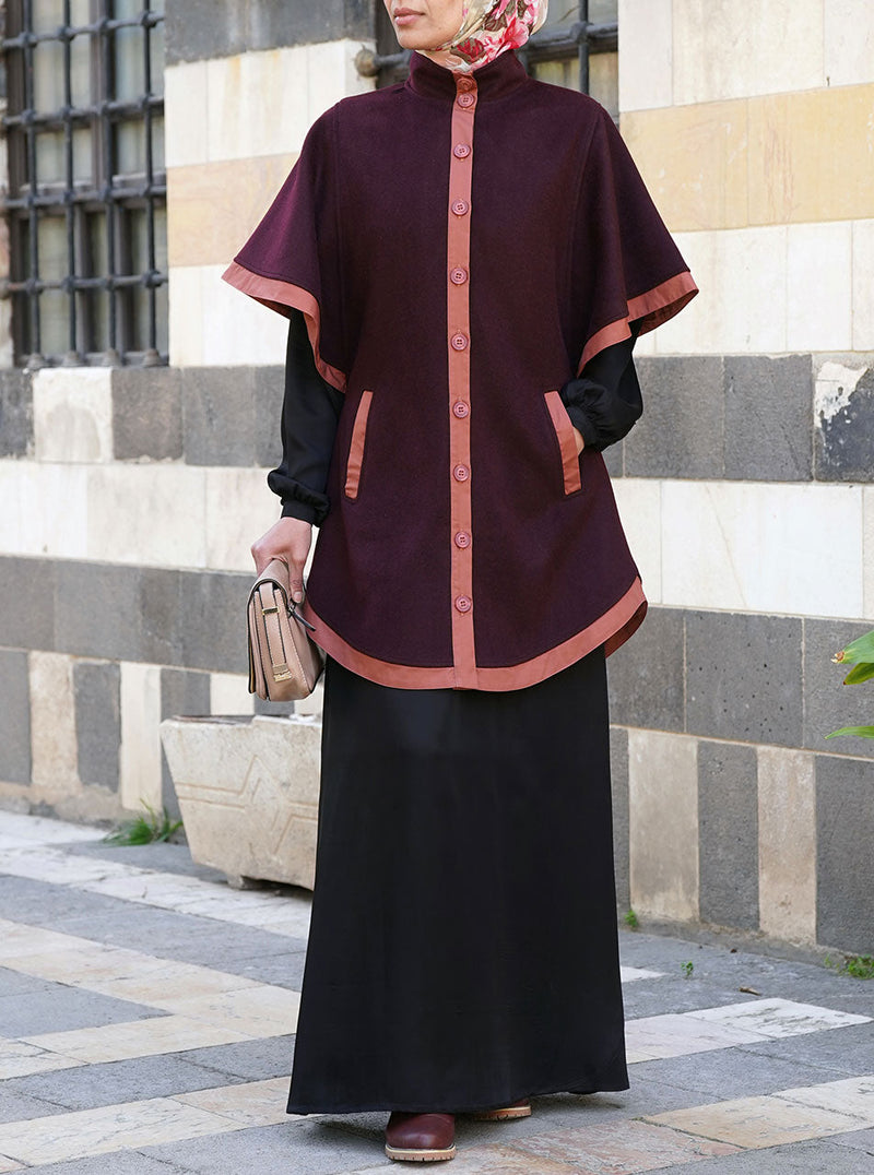 Short Sleeved Poncho Coat