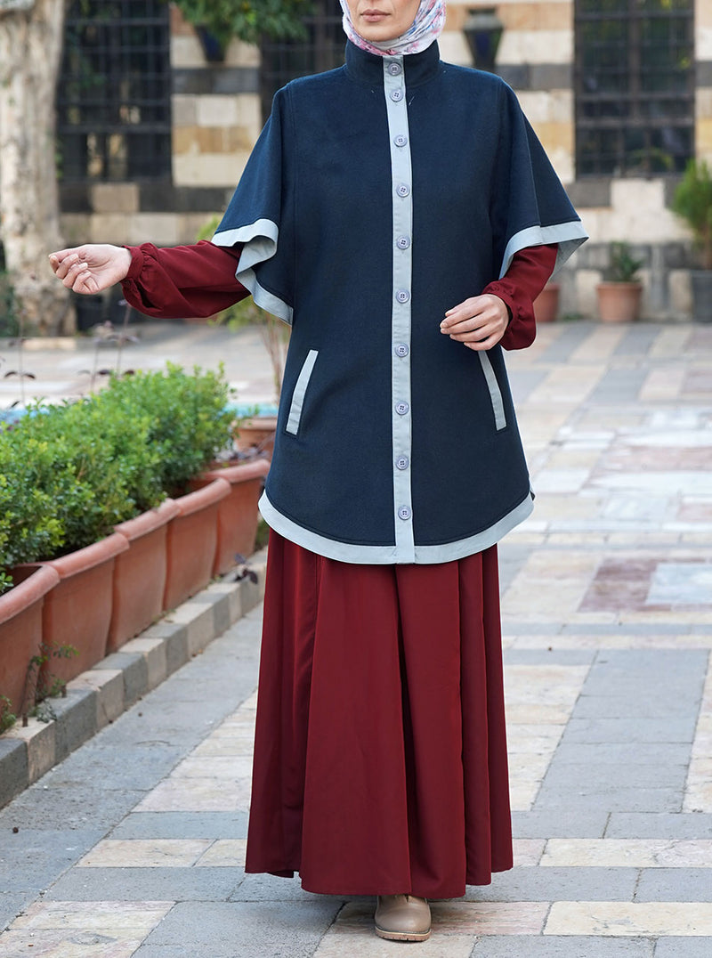 Short Sleeved Poncho Coat