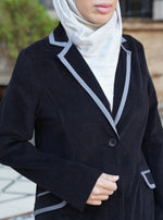 Corduroy Contrast Lapelled Jilbab