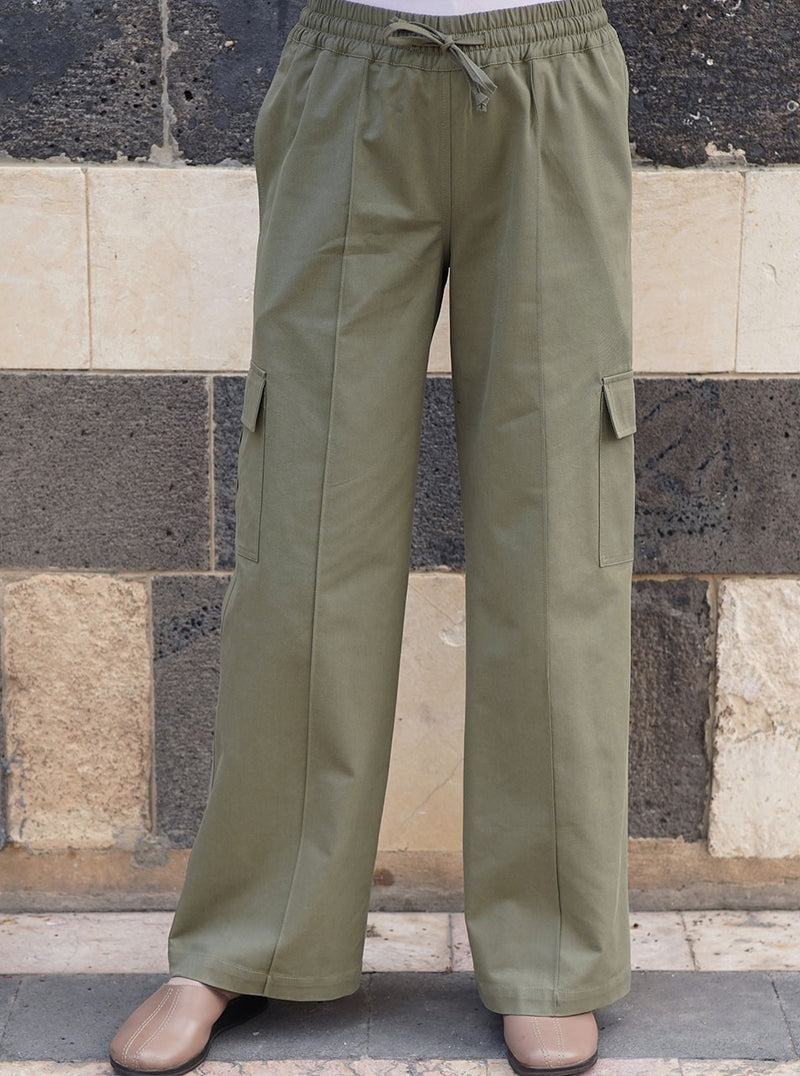 Lyocell and Cotton Cargo Pants