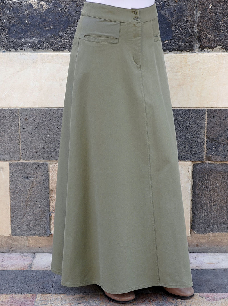 Cotton and Lyocell Flattering Fit Skirt