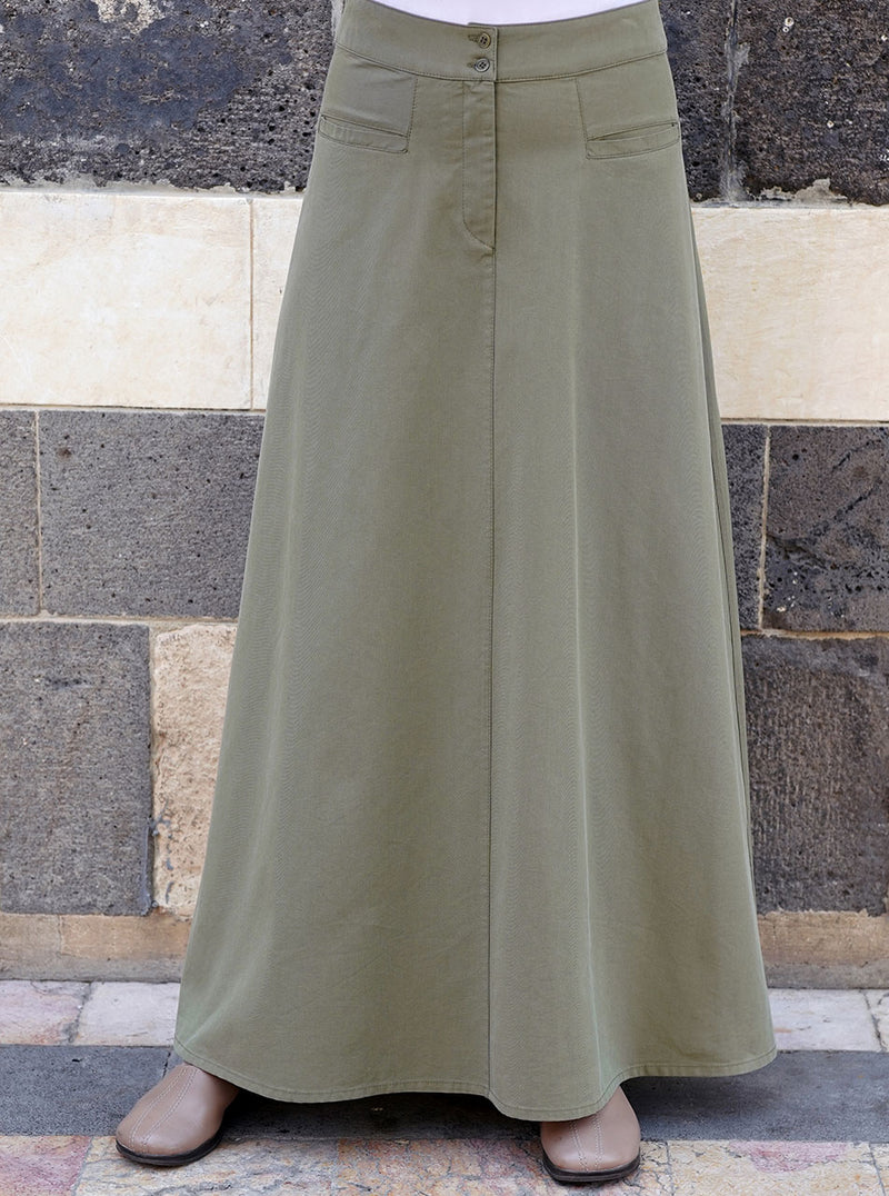 Cotton and Lyocell Flattering Fit Skirt