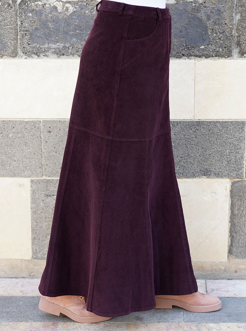 Pouch Pocket Corduroy Skirt