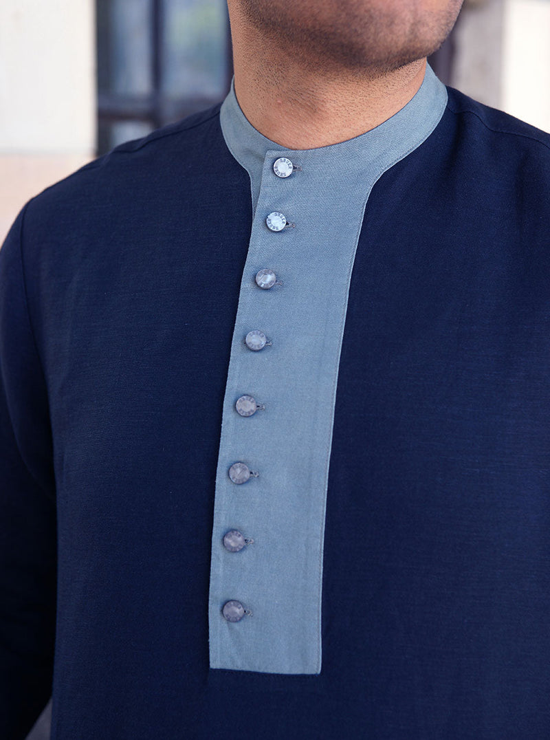 Linen Contrast Thobe