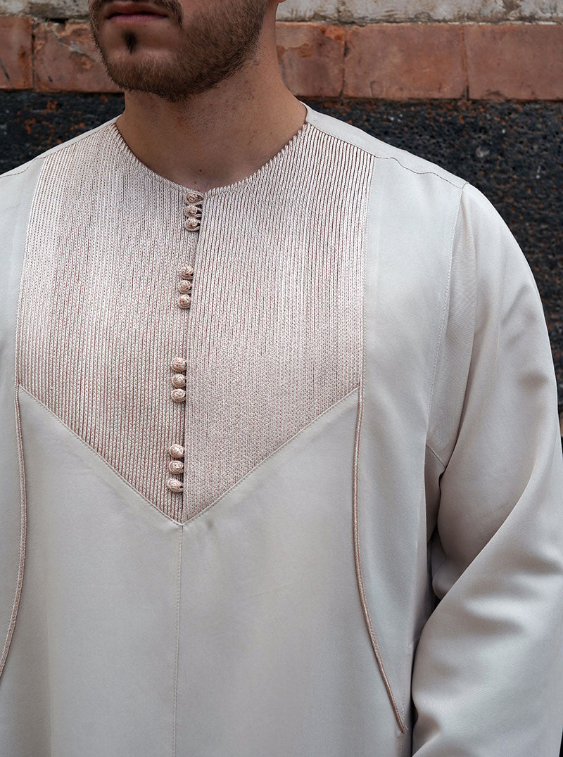 Sana Twine Embroidered Thobe