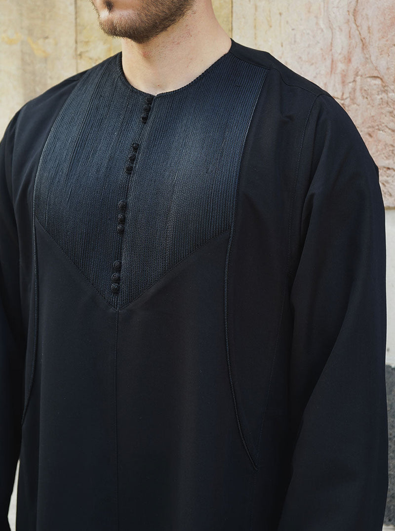 Sana Twine Embroidered Thobe