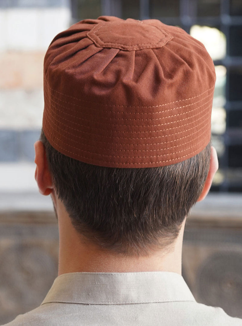 Cotton Pleated Kufi Hat