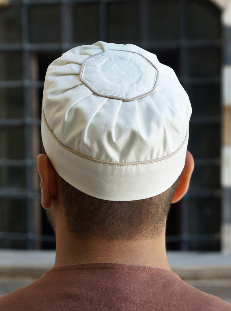 Pleated Kufi with Piping