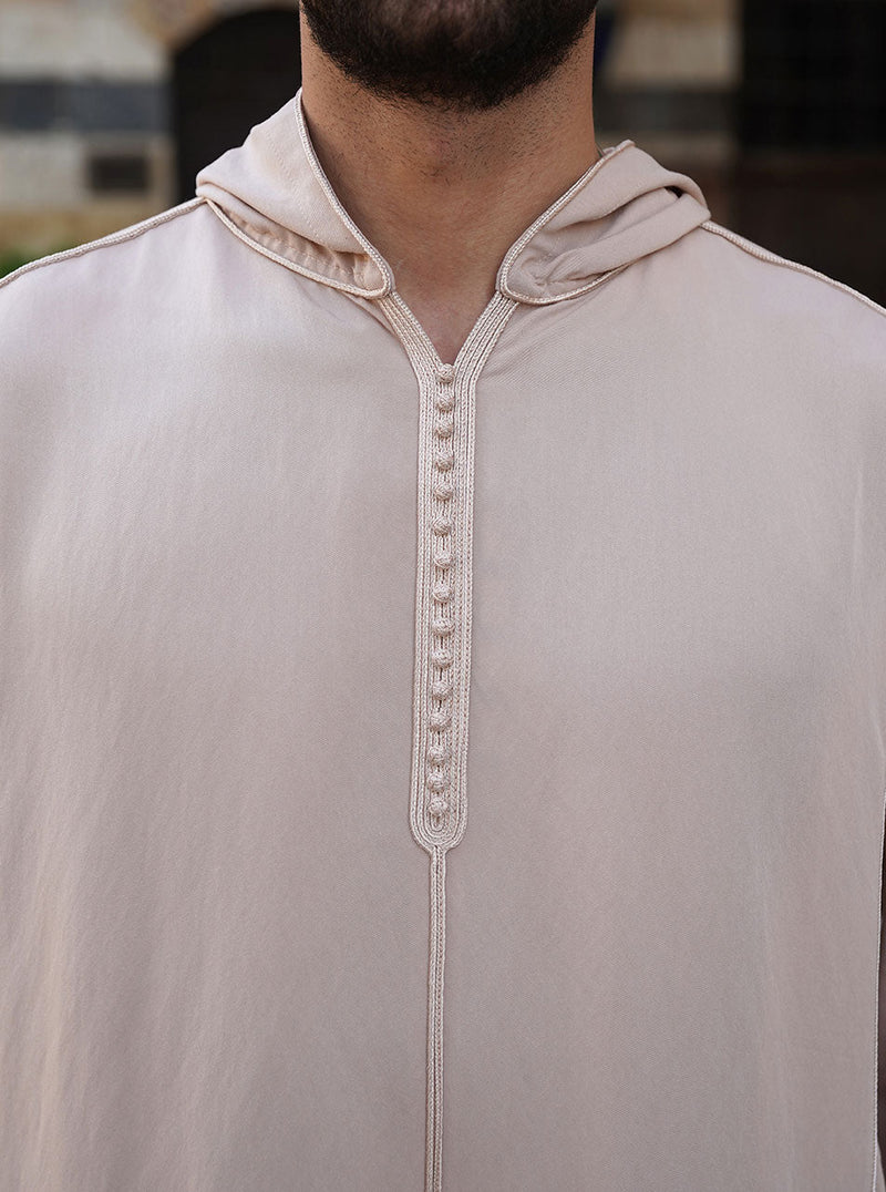moroccan hooded thobe for men