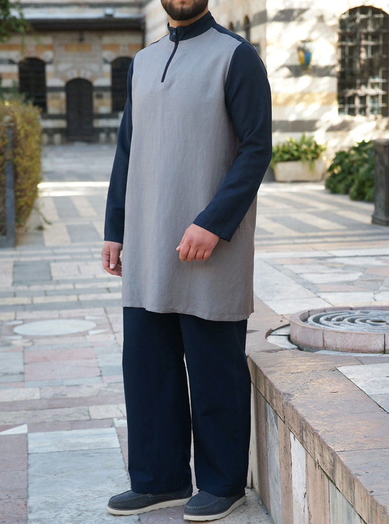 Linen Bi-Color Tunic