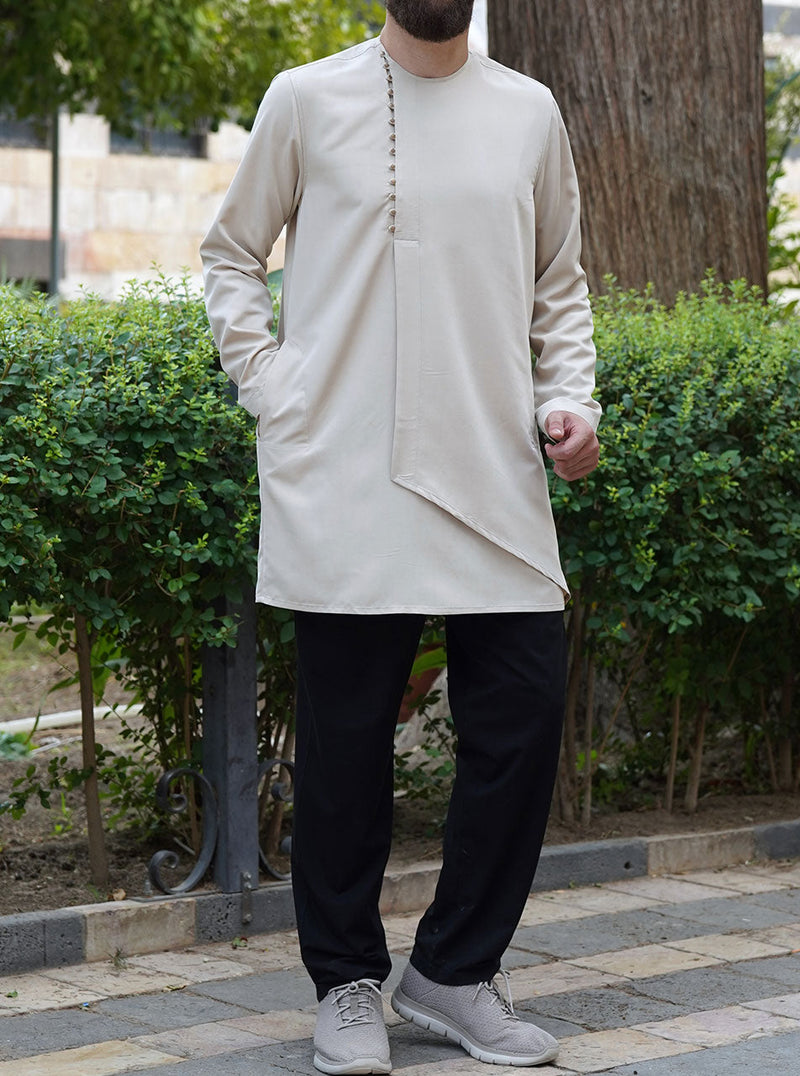 Crossover Shank Button Tunic