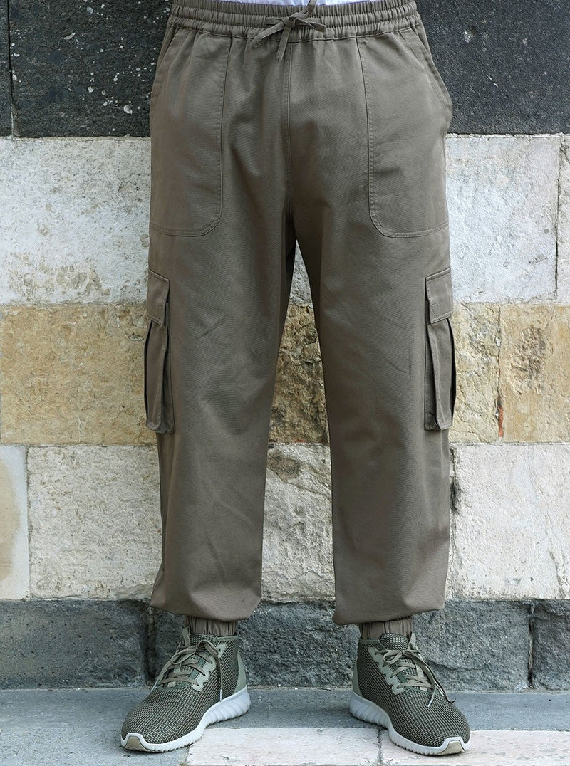 Cotton Twill Cargo Trousers