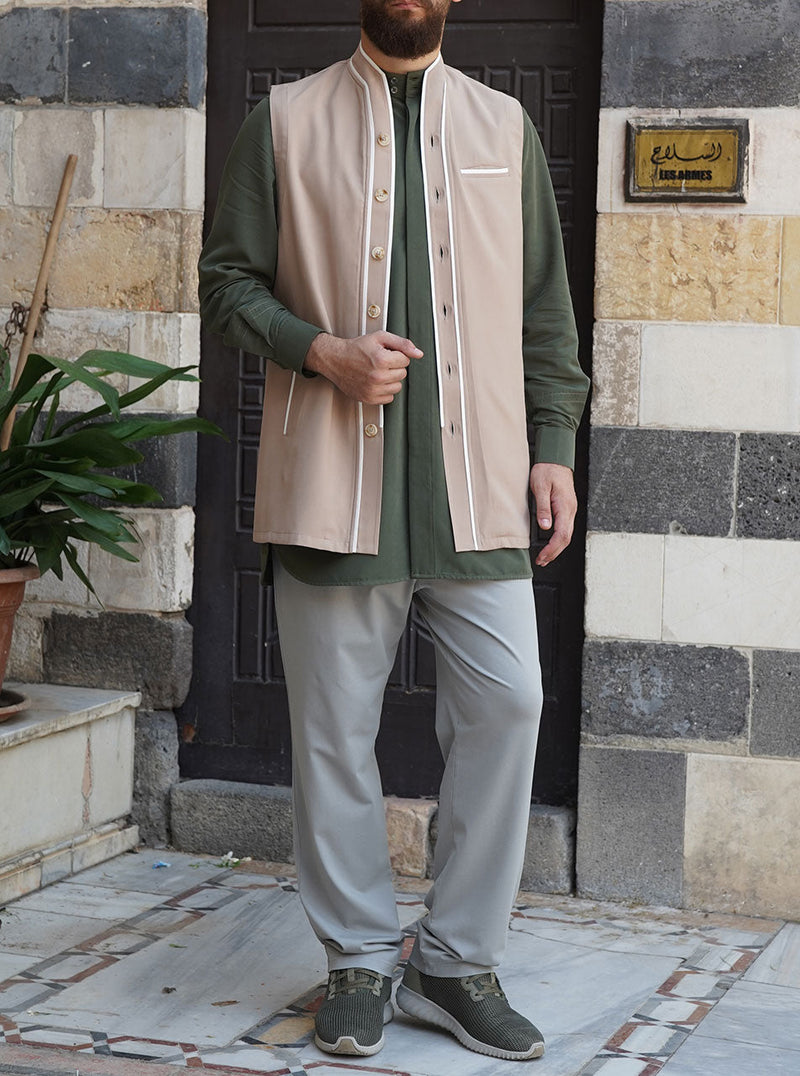 Contrast Trim Waistcoat