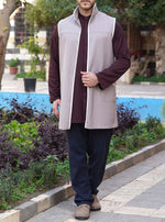 Contrast Trim Zipped Waistcoat