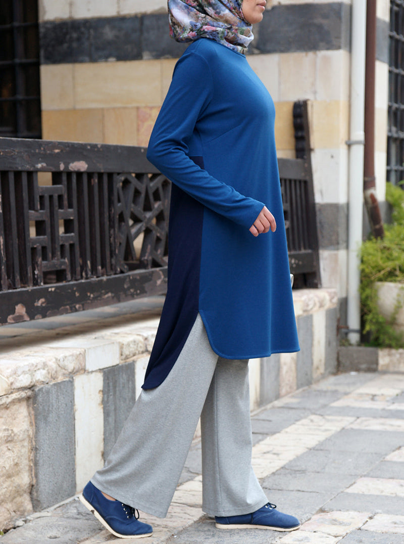 Extended Contrast Back Tunic