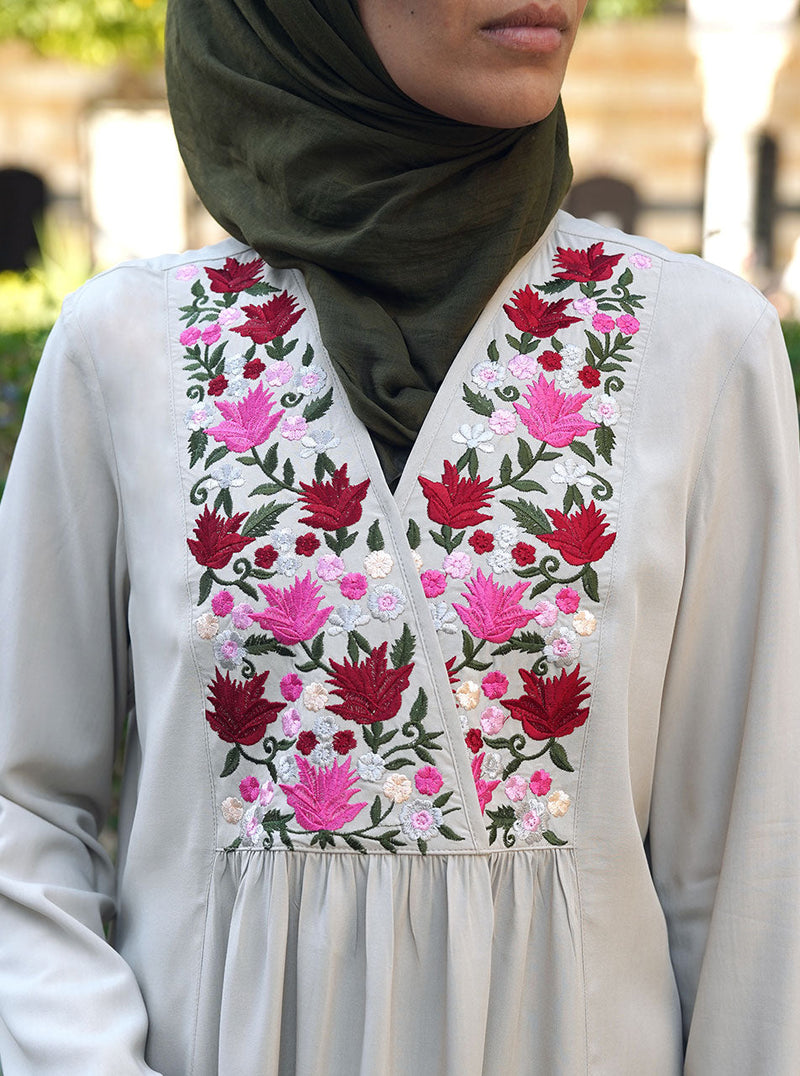 Flower Bouqet Embroidery Tunic