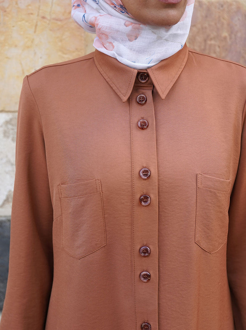 Extended Back Tunic with Pockets