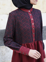 Lace Tunic with Ruffled Waist