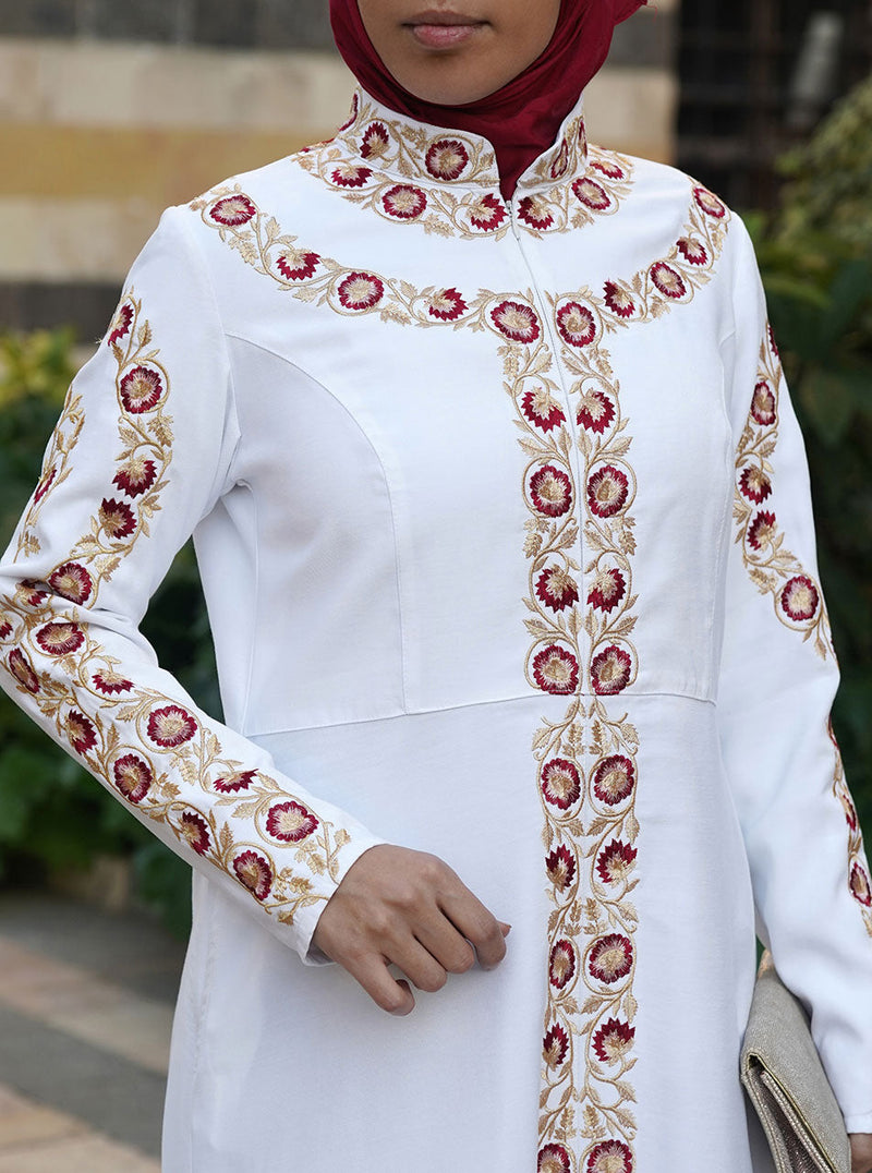 Wafa Embroidered Abaya Gown