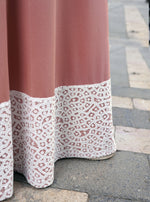 Lace Trim Crossover Abaya