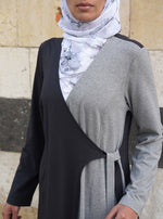 Dual Color Wrap Abaya