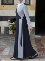 Dual Color Wrap Abaya
