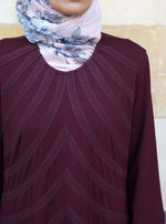 Curved Lace Jersey Abaya