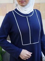 Bias Trim Bib Maxi Dress