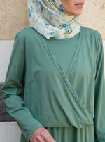 Crossover Abaya with Elasticized Waist