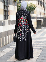 Bodice Embroidered Abaya Gown