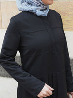 Paneled and Pleated Shirtdress