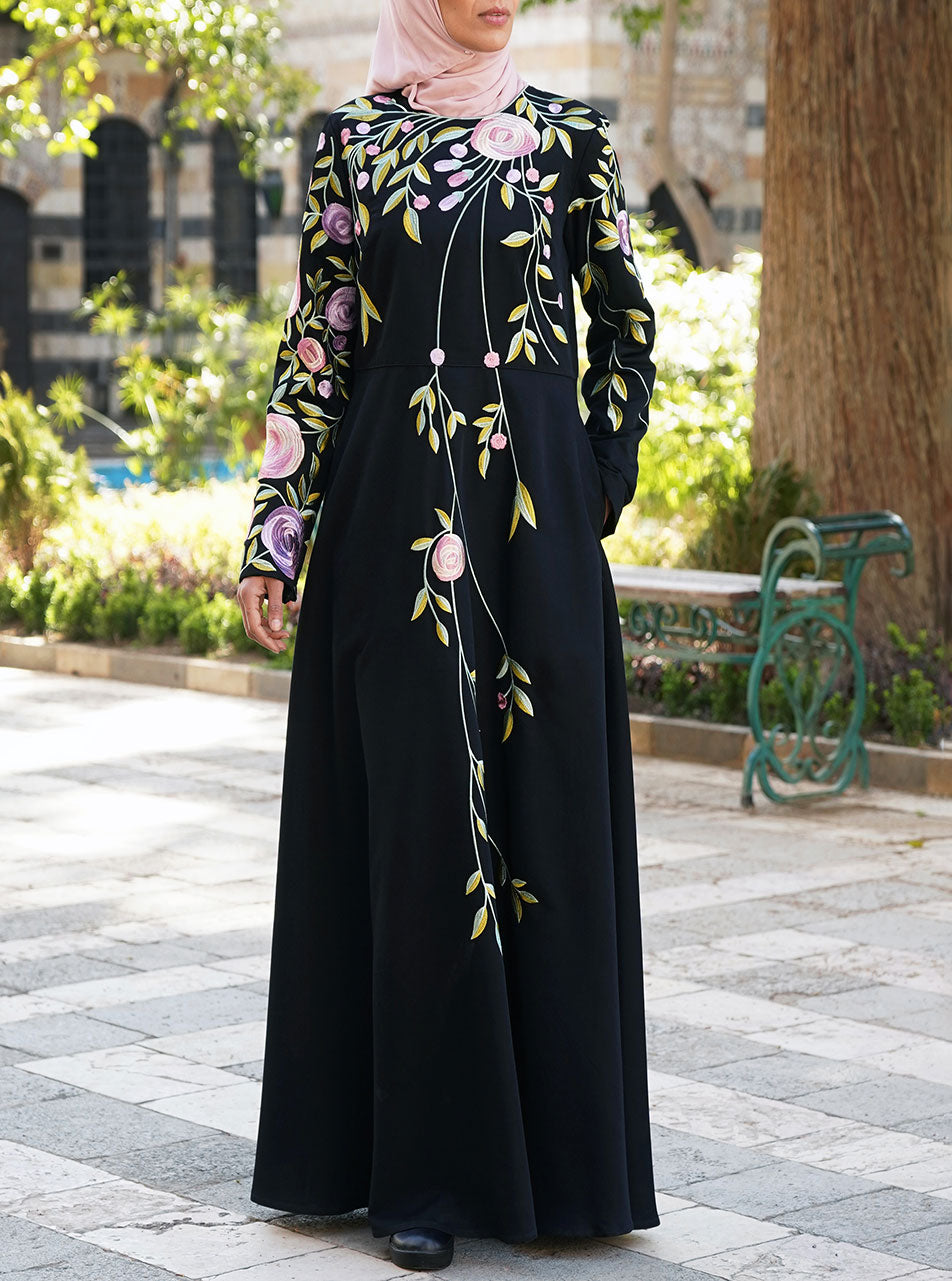 Rayyan Embroidered Abaya Gown Shukr Clothing